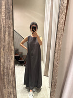 Load image into Gallery viewer, Korean 2-Way Tie Maxi Dress in Grey
