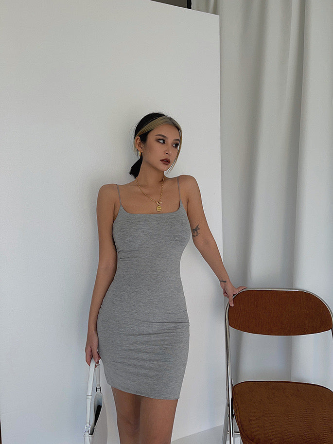 Duo Layer Cami Bodycon Dress [4 Colours]