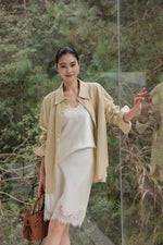 Load image into Gallery viewer, Lace Satin Camisole in White
