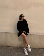 Load image into Gallery viewer, Oversized Slit Long Tee [2 Colours]
