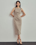 Load image into Gallery viewer, Korean Tencel Blend Twist Strap Sheath Dress [2 Colours]
