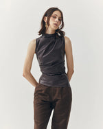 Load image into Gallery viewer, Juno Faux Leather Tank in Brown
