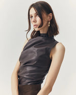 Load image into Gallery viewer, Juno Faux Leather Tank in Brown
