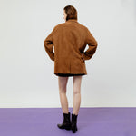 Load image into Gallery viewer, Lennox Suede Blazer Jacket in Brown
