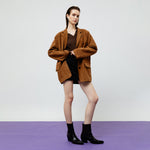 Load image into Gallery viewer, Lennox Suede Blazer Jacket in Brown
