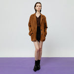 Load image into Gallery viewer, Lennox Suede Blazer Jacket in Brown
