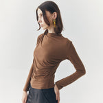 Load image into Gallery viewer, Mira Long Sleeve Top in Brown

