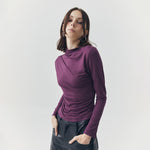 Load image into Gallery viewer, Mira Long Sleeve Top in Plum Purple
