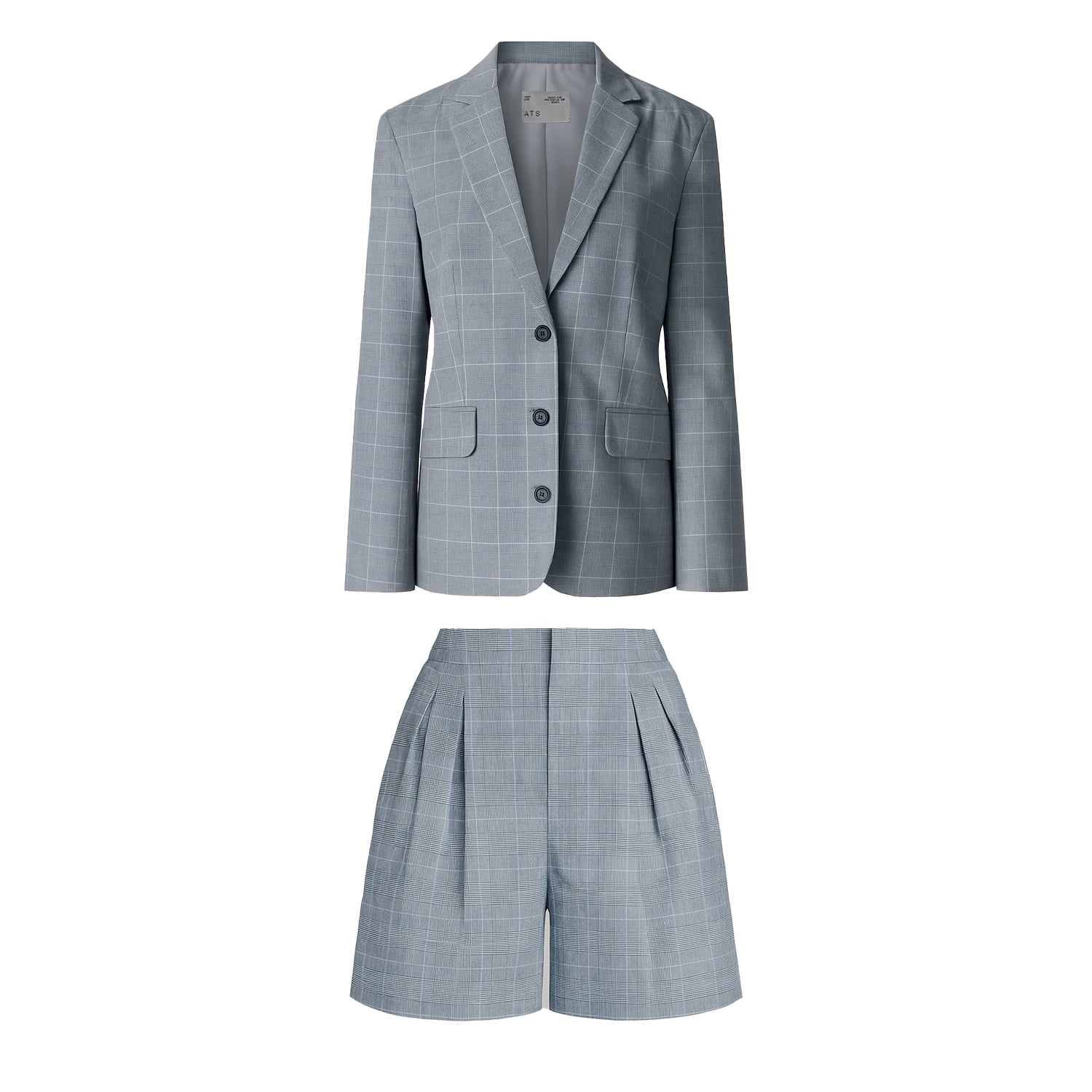 Noah Plaid Set in Grey