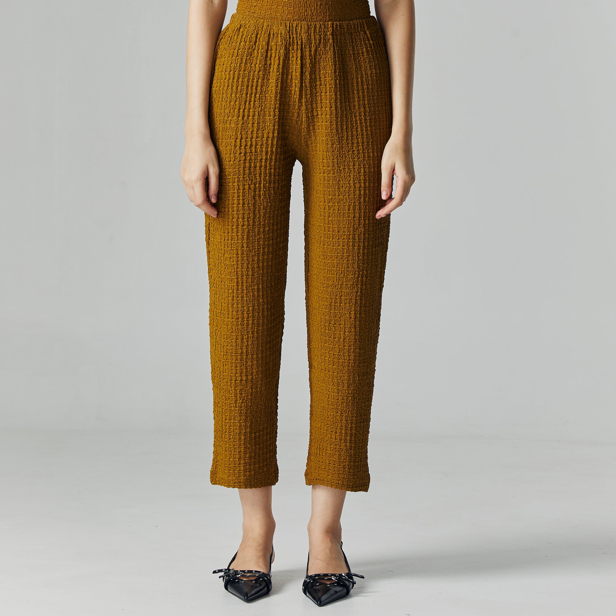 Nora Knit Set in Camel Brown