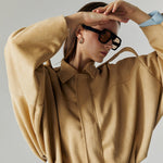 Load image into Gallery viewer, Qiana Suede Jacket in Beige
