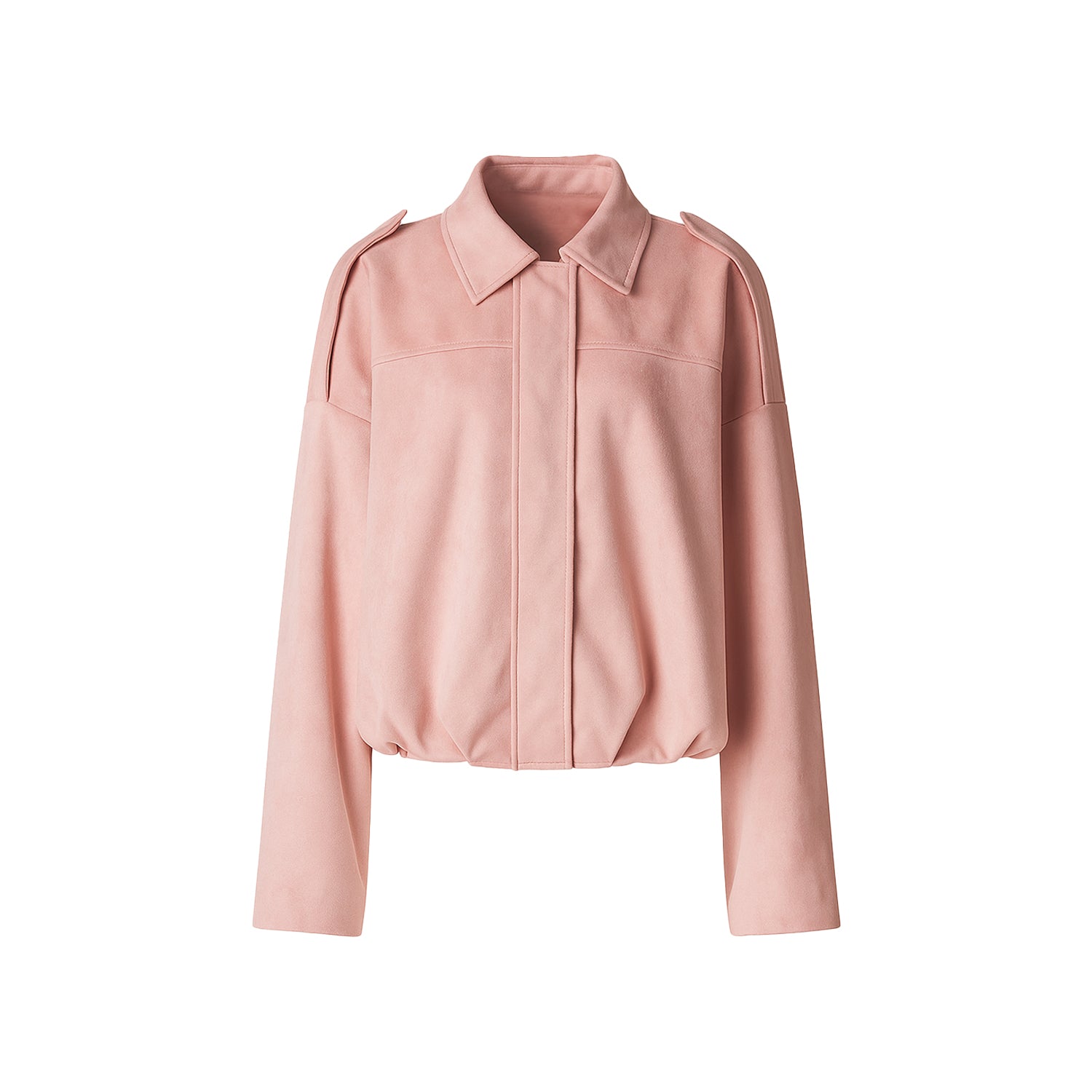 Qiana Suede Jacket in Blush
