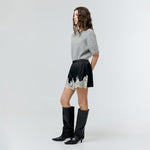 Load image into Gallery viewer, Rosalie Lace Satin Shorts in Black
