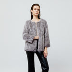 Load image into Gallery viewer, Seraphine Faux Fur Jacket in Grey
