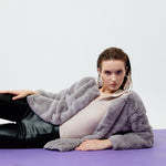 Load image into Gallery viewer, Seraphine Faux Fur Jacket in Grey
