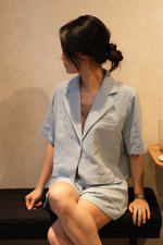 Load image into Gallery viewer, [Ready to Ship] Korean Linen Short Jacket // Shorts Set [2 Colours]
