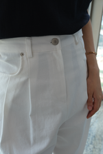 Load image into Gallery viewer, [Ready to Ship] Korean Tapered Pintuck Wide Leg Twill Pants [2 Colours]
