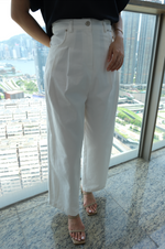 Load image into Gallery viewer, [Ready to Ship] Korean Tapered Pintuck Wide Leg Twill Pants [2 Colours]
