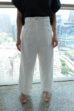 Load image into Gallery viewer, [Ready to Ship] Korean Tapered Pintuck Wide Leg Twill Pants [2 Colours]
