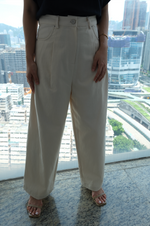 Load image into Gallery viewer, [Ready to Ship] Korean Tapered Pintuck Wide Leg Twill Pants [2 Colours]
