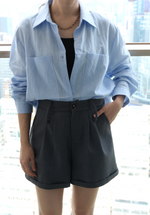Load image into Gallery viewer, [Ready to Ship] Korean Linen Oversized Pocket Shirt [2 Colours]
