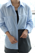 Load image into Gallery viewer, [Ready to Ship] Korean Linen Oversized Pocket Shirt [2 Colours]
