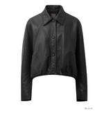 Load image into Gallery viewer, Korean Banding Vegan Leather Jacket [2 Colours]

