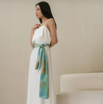 Load image into Gallery viewer, Loom Mulberry Silk Long Scarf in Mint
