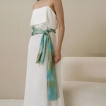 Load image into Gallery viewer, Loom Mulberry Silk Long Scarf in Mint
