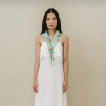 Load image into Gallery viewer, Loom Mulberry Silk Scarf in Mint
