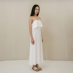 Load image into Gallery viewer, Linen Maxi Dress in White
