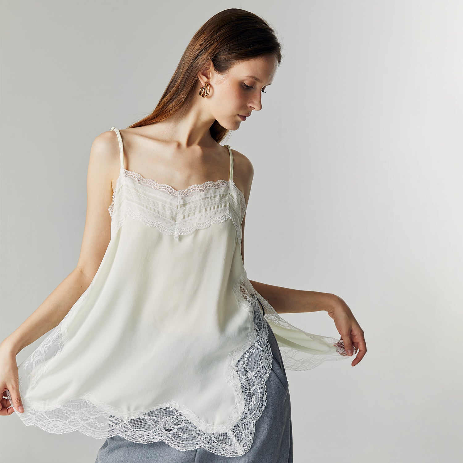 Thea Lace Camisole in Cream – LEXI + LOU