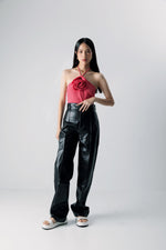 Load image into Gallery viewer, Vay Faux Leather Pants in Black
