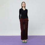 Load image into Gallery viewer, Vesper Ribbed Knit Top in Black
