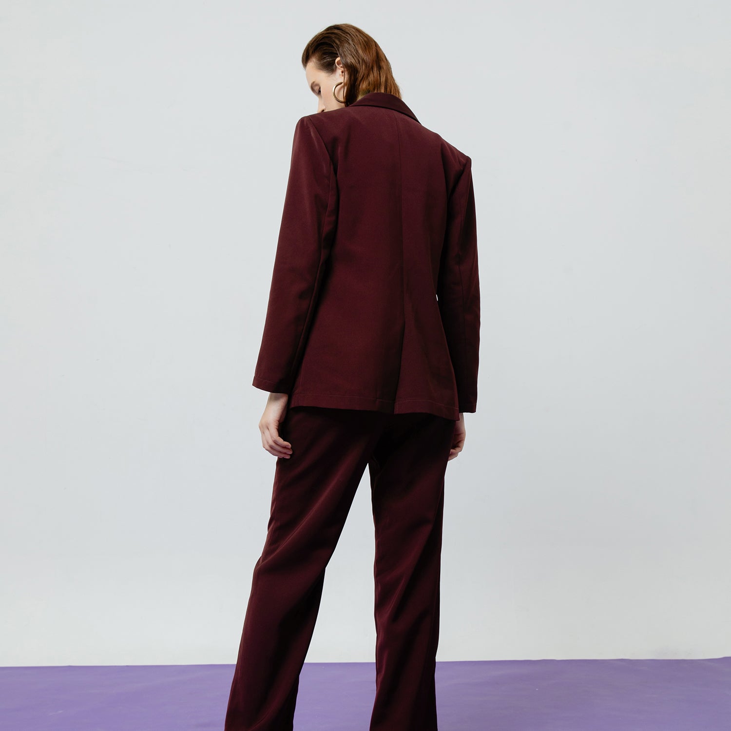 Zoe Blazer in Maroon