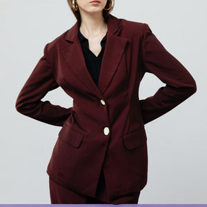 Zoe Blazer in Maroon