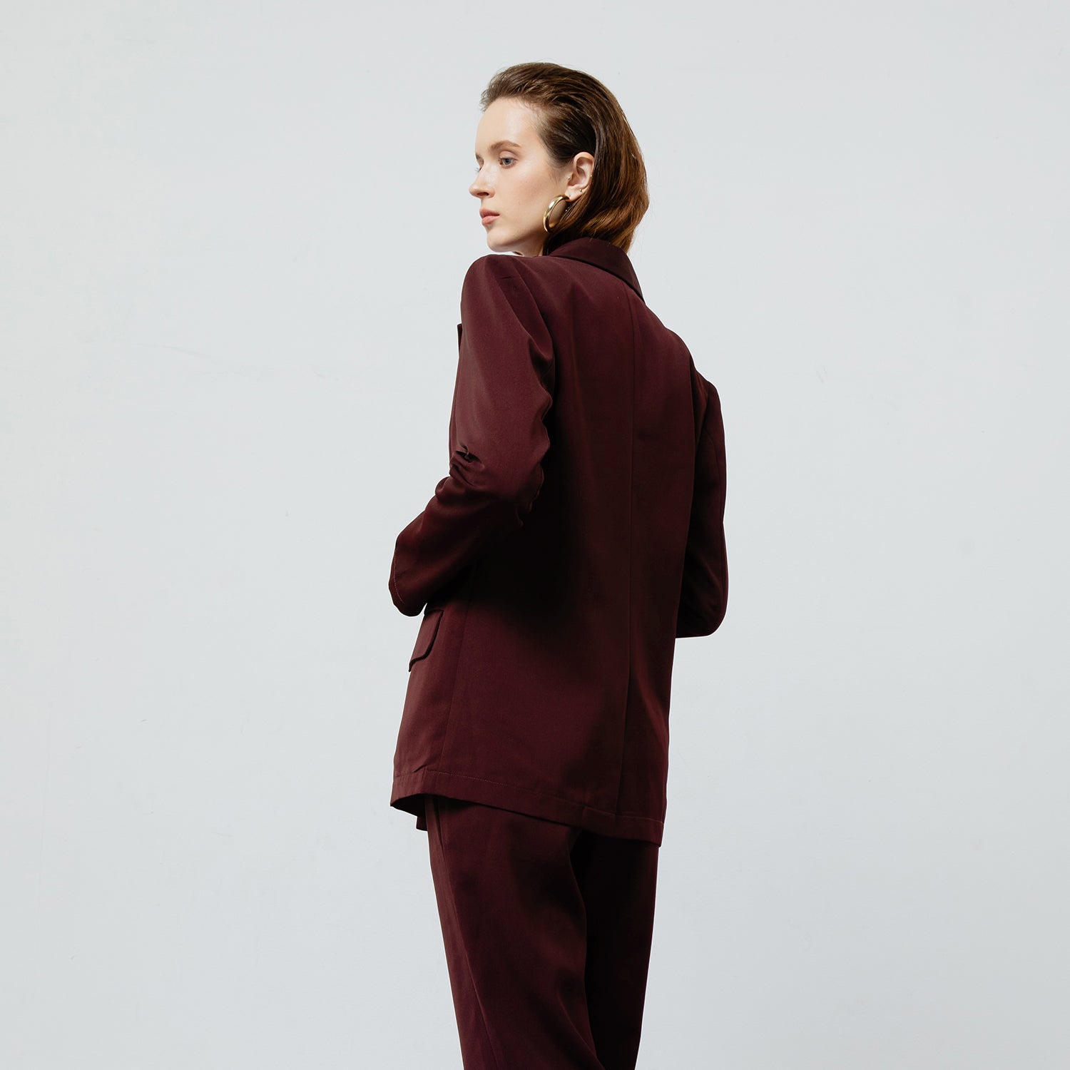 Zoe Blazer in Maroon