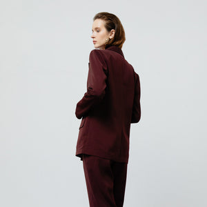 Zoe Blazer in Maroon