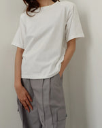 Load image into Gallery viewer, Devon Padded Shoulder Tee in White
