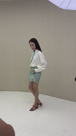 Load and play video in Gallery viewer, Loom Tencel Blend Shorts in Mint
