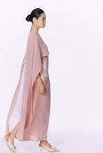 Load and play video in Gallery viewer, [Custom Made] Multi-Way Drape Floral Printed Gown in Pink

