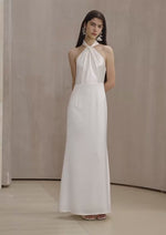 Load and play video in Gallery viewer, Twist Open back Gown Gown in White
