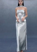 Load and play video in Gallery viewer, Toga Drape Top// Satin Maxi Skirt [2 Colours]
