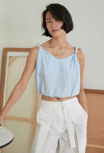 Load image into Gallery viewer, Twist Strap Cropped Top in Blue

