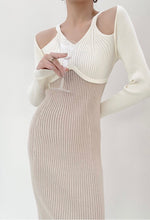 Load image into Gallery viewer, Duo Cutout Ribbed Bodycon Dress
