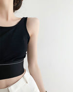 Load image into Gallery viewer, Cropped Line Tank Top
