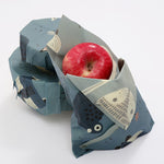 Load image into Gallery viewer, Set of 3 Organic Cotton Beeswax Wraps + String Tie - Rockin Raccoons

