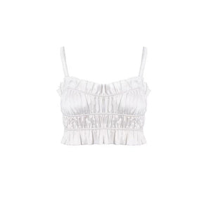Rienne Rusched Bustier Cami Top - White
