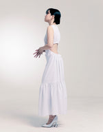 Load image into Gallery viewer, Sleeveless Open Back Maxi Dress - White
