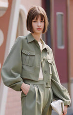 Load image into Gallery viewer, Eden Utility Jacket + Trousers Set - Olive

